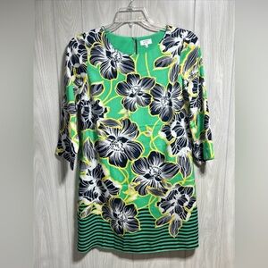 Crown & Ivy 3/4 Sleeve Knee Length Floral Dress Size 8